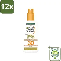 Garnier - Ambre Solaire - Ideal Bronze - Zonnebrandspray - SPF 30 - 200 ml - Voordeelverpakking - 12 stuks - Zonbescherming - Bruin