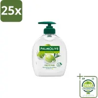 Palmolive 25 x Handzeep Naturals Olijf Melk 300 ml - Grootverpakking - Handzeep Melk En Olijf - Handen Reinigen - Handen Verzorgen - Melk En Olijf Handzeep - Milde Handzeep