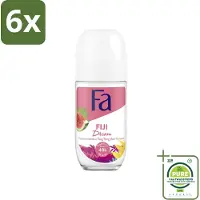 Fa - Deodorant Roller - Fiji Dream - Watermeloen & Ylang Ylang - 48 uur Bescherming - 50 ml - Voordeelverpakking - 6 stuks - 48 uur bescherming - Deodorant roll-on