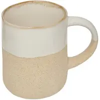 Secret De Gourmet koffie kopjes - Ancient Cairo - 1x stuks - wit/beige - 340 ml - mokken - keramiek - met stijlvol decoratie motief