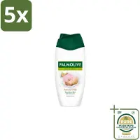 Palmolive 5 x Douchecrème Naturals Amandelmelk 250 ml - Grootverpakking - Douchegel Amandel - Zachte Reiniging - Huid Verzorgen - Amandelmelk - Hydraterende Douchegel