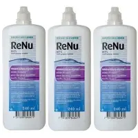 Renu MPS sensitive eyes - 3 x 240 ml - incl. 1 x lenshouder - zachte contactlenzen - voordeelverpakking