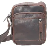 Esquire schoudertas Buffalo 85 Crossbody Bag Brown donkerbruin