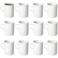 Gerimport Koffie / thee mok Porto - 12x stuks - wit - 290 ml - mokken - keramiek