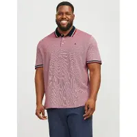 Jack & Jones Plus Size Effen Polo Shirt EU3XL US1XL Roze