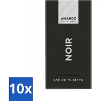 Amando 10 x Noir Eau de Toilette 50 ml - Noir Eau De Toilette - Mannelijke Geur - Klassieke Geur - Kruiden - Specerijen