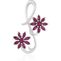 Cavill - Zilveren Hanger 925 Sterling - 1,942 ct Rode Robijnen uit Madagaskar - Marquise & Rond Geslepen Edelsteen - Luxe Elegant Sieraad