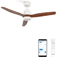 Create - Stille plafondventilator van 40 W met technische ABS-bladen, verkrijgbaar in verschillende maten - M - Met licht- WIFI - WIND STYLANCE