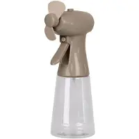 Urban Living Draagbare ventilator - waterverstuiver - beige - 350 ml