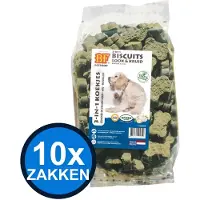 Biofood 10x - 3in1 Koekjes Look & kruid - Hondenvoer Snacks - 500 g