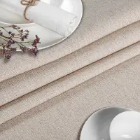 ANRO Tafelkleed Damast ornament Beige 280x140cm Rechte rand Afwasbaar Waterafstotend Binnen & Buiten