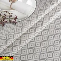 ANRO Tafelkleed Geometrische ruiten Meerkleurig Ovaal 220x140cm Rechte rand Afwasbaar Waterafstotend