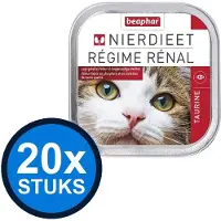Beaphar 20x - nierdieet kat taurine 100gr - Kattenvoer Natvoer - 100 g