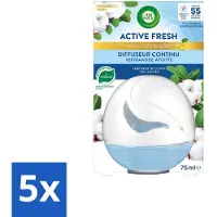 Air Wick 5 x – Luchtverfrisser – Deco Sphere Katoen – 75 ml - Luchtverfrisser - Katoen Geur - Frisse Geur - Geur Neutraliseren - Geur In Badkamer