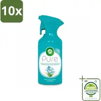 Air Wick 10 x Pure Luchtverfrisser Lentedauw 250 ml - Grootverpakking - Luchtverfrisser - Luchtverfrisserspray - - Pure Lentedauw - Frisse Geur