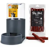 Luna's Choice Excellent Pets Water Tower 3,8 liter met Luna's Stick 5 stuks Zalm.