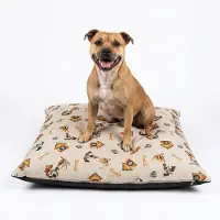 ANRO Hondenkussen Beige 50x50 cm – Hondenmand Wasbaar Binnen & Buiten