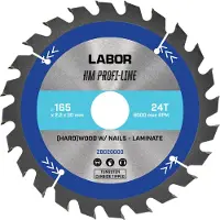 Labor HM cirkelzaagblad hard hout 165x30x2mm 24T