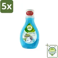 Air Wick 5 x – Luchtverfrisser – Actieve Wiek Fresh Water – 375 ml - Grootverpakking - Luchtverfrisser - Frisse Geur - Actieve Wiek - Watergeur - Geurneutralisatie