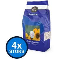 Deli Nature 4x - Premium zonnepitten wit 2kg - Vogelvoer - 2 kg