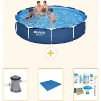 Bestway Steel Pro, ronde opblaasbare zwembad - 366x76 cm - 4-delig, model S22311