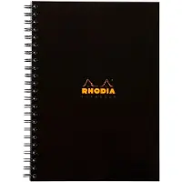 Rhodia Notitieboek - A4 – Spiraal - Hardcover - 90 g Papier – 160 Pagina's – Zwart
