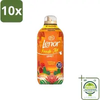 Lenor 10 x – Wasverzachter – Tropical Sunset – 70 Wasbeurten – 980 ml - Grootverpakking - Wasverzachter - Frisse Geur - Zomerse Geur - Tropische Geur - SolarDry