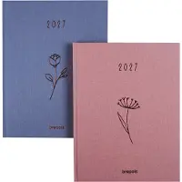 Brepols bureau agenda 2027 - TIMING [0.136] - AURELIA - Bureau agenda - 1 week op 2 pagina's - Weekoverzicht - Blauw - 17.1 x 22 cm