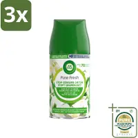 Air Wick 3 x Freshmatic - Luchtverfrisser Navulling - Pure Jasmijn & Witte Bloemen - 250ml - Grootverpakking - Luchtverfrisser - Geurverspreider - Jasmijn Geur - Witte Bloemen Geur - Geurintensiteit