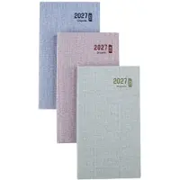 Brepols agenda 2027 - INTERPLAN [0.736] - TOILE OCEAN - Zakagenda - 1 week op 2 pagina's - Weekoverzicht - Rood - 9 x 16 cm