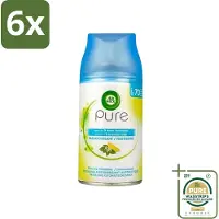 Air Wick Freshmatic - Luchtverfrisser Navulling - Pure Essentiële Oliën Verfrissend - 250ml - Voordeelverpakking - 6 stuks - Essentiële oliën - Freshmatic