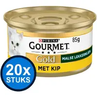 Gourmet 20x Gold - Malse Lekkernijen Kip - Kattenvoer Natvoer - 85g