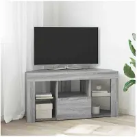 vidaXL Hoek LED TV Cabinet 100 x 40 x 50 cm Grijs Sonoma Bewerkt hout