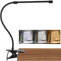 ALLVIA Bureaulamp Met Klem - Bureaulamp - Lamp - Zwart - 12cm x 12cm x 39cm