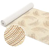 ANRO Badmat Cirkels Beige 65x400cm Antislip Douchemat Afwasbaar Sneldrogend