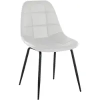 CLP Stoel Tom met metalen frame en hoogwaardige bekleding, wit. Materiaal: kunstleer