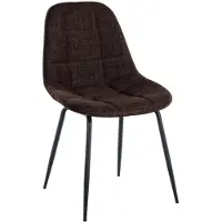 CLP Stoel Tom, met metalen frame en hoogwaardige bekleding, bruin. Materiaal: stof