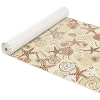 ANRO Badmat Schelpen Beige 65x100cm Antislip Douchemat Afwasbaar Sneldrogend