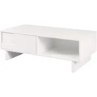 En.casa Salontafel Katanshumn met lade open vakken 110x55x39 cm wit []