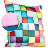 ANRO Pixel Sierkussen 40x40 cm - Velours - Inclusief vulling
