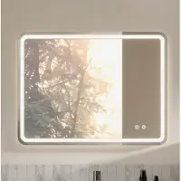 STILVORA Spiegel – LED Verlichting 60 x 80 cm – Dimbaar Met 3 Kleurtemperaturen – Glas – Zilver – Badkamer Wandspiegel Met Anti Condens