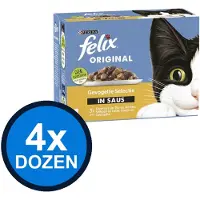Felix 4x - Original Countryside Selectie in Saus - Kattenvoer Natvoer - 12x85g