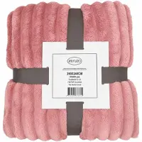 Ceruzo Fleece Deken 200x240 cm - Oud Roze - Extra Grote Plaid - Zacht -XXL - Woondeken- Sprei 2pers