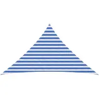Syfax Zonneschaduwzeil Blauw en Wit 2,5 x 2,5 x 3,5 m HDPE