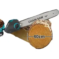 OEM Elektrische kettingzaag, lithium-ion accu, automatische olietoevoer, 2 batterijen, twee batterijen, 40 cm (16 inch)