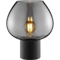 Brilliant Tafellamp Ligari - Zwart - Rookglas - D23cm - E27