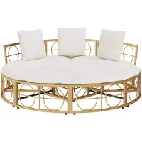 vidaXL Loungebed voor buiten zonder luifel poly rattan