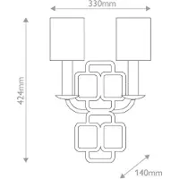HINKLEY Wandlamp Sabina, dimbaar, zwart, Woon-/ Eetkamer, metaal, Modern, wandlamp