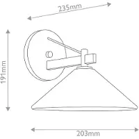 Kichler Wandlamp buiten Ripley, dimbaar, brons / oud-messing, Aluminium, Modern, Wandlamp buiten