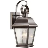 Kichler Wandlamp buiten Mount Vernon, dimbaar, brons / oud-messing, Aluminium, Wandlamp buiten